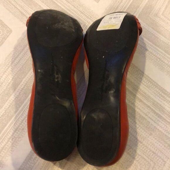 Salvatore Ferragamo Orange-Red Silver Emblem - Size 10.5 - Picture 7 of 9